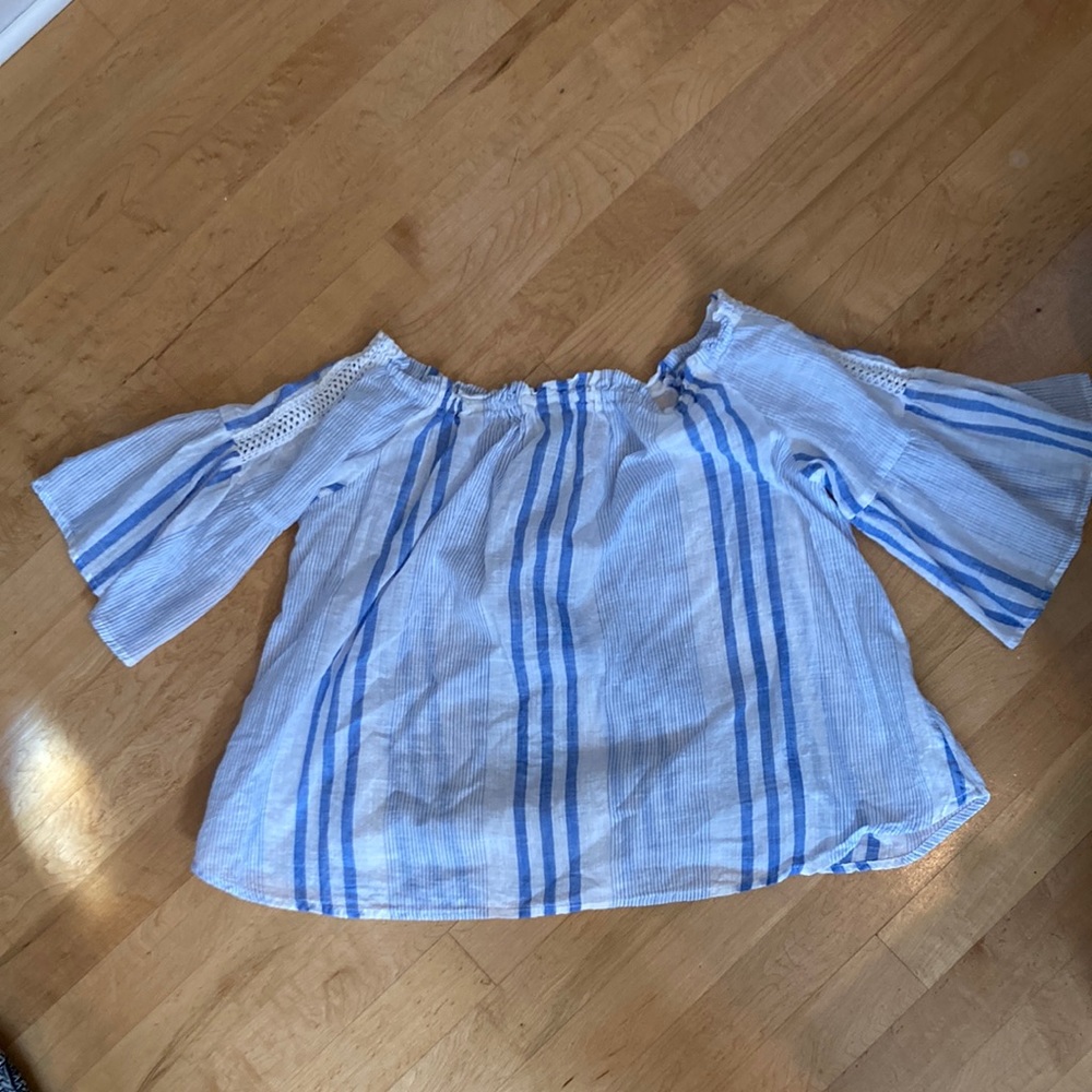 Blue and white shirt